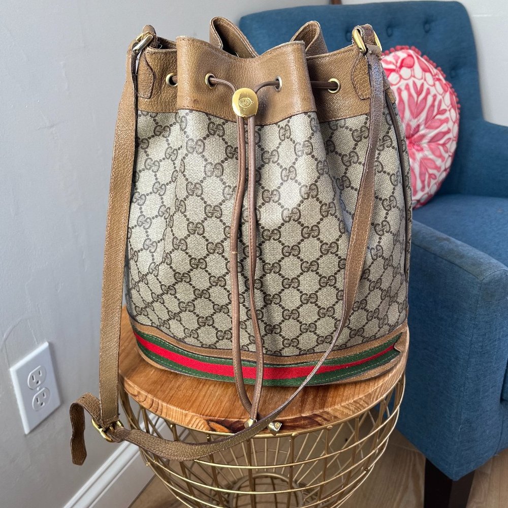 Gucci Vintage Ophidia Bucket Bag